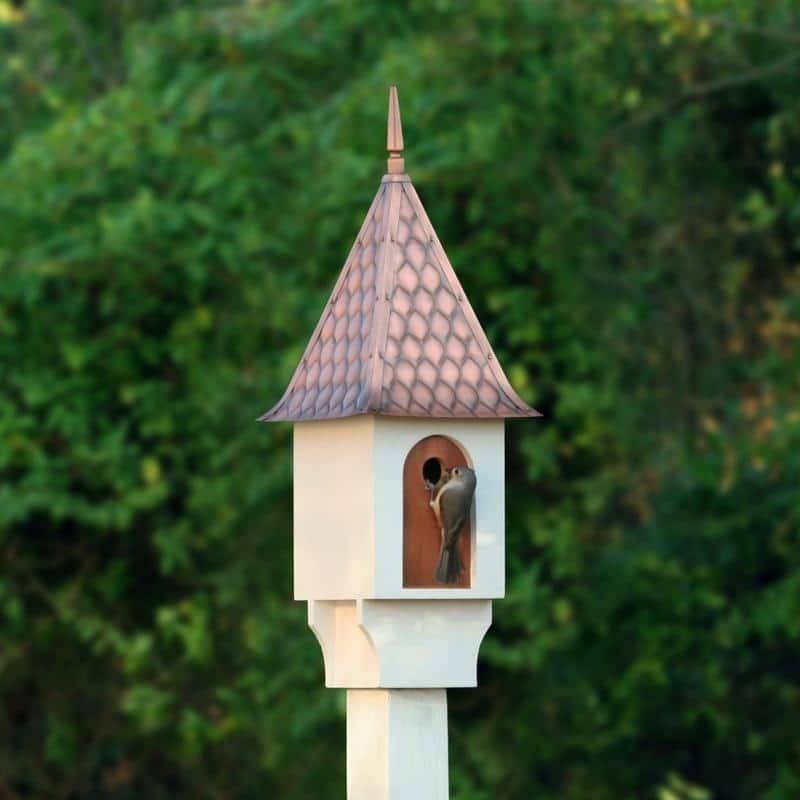 Chateau Bird House - Pure Copper Diamond Pattern Roof By Good Directions