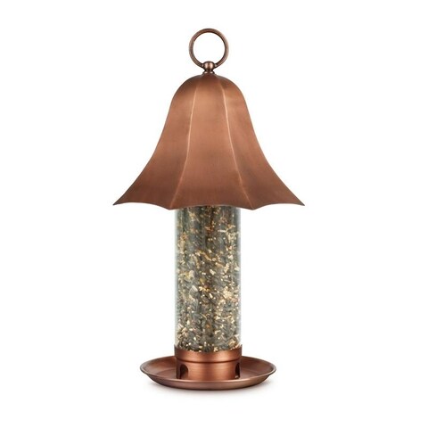 Copper Bell Tube Bird Feeder - Large 4 lb. Seed Capacity By Good Directions