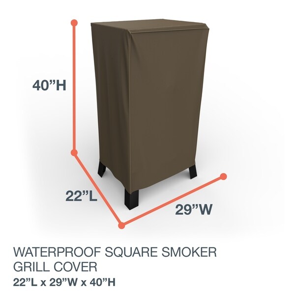 Budge StormBlock™ Hillside Black And Tan Smoker Grill Cover - 22"L X 29 ...