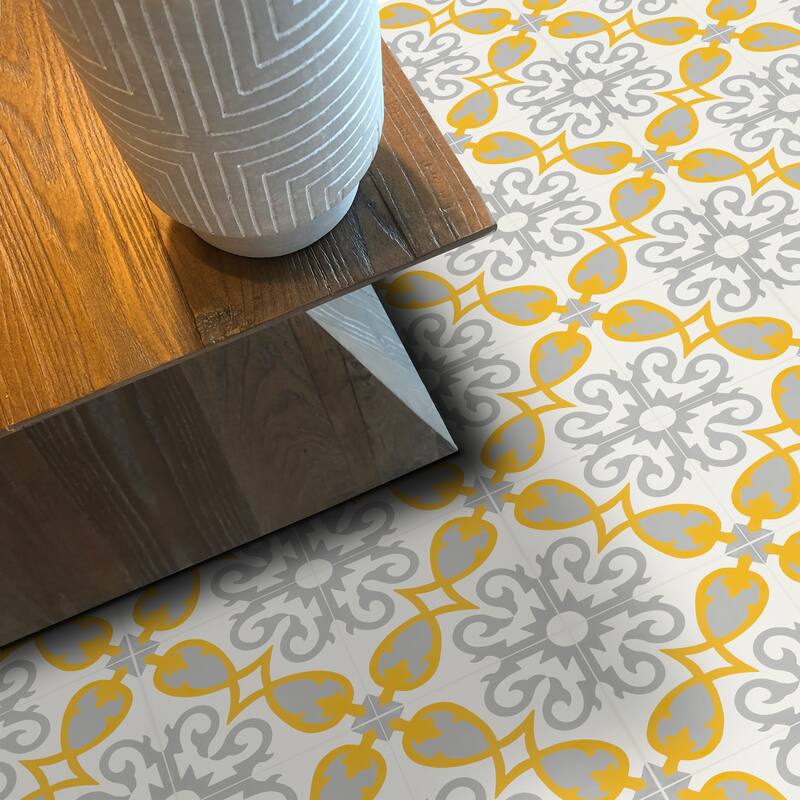Handmade Agadir in Grey and Yellow Tile (Morocco)