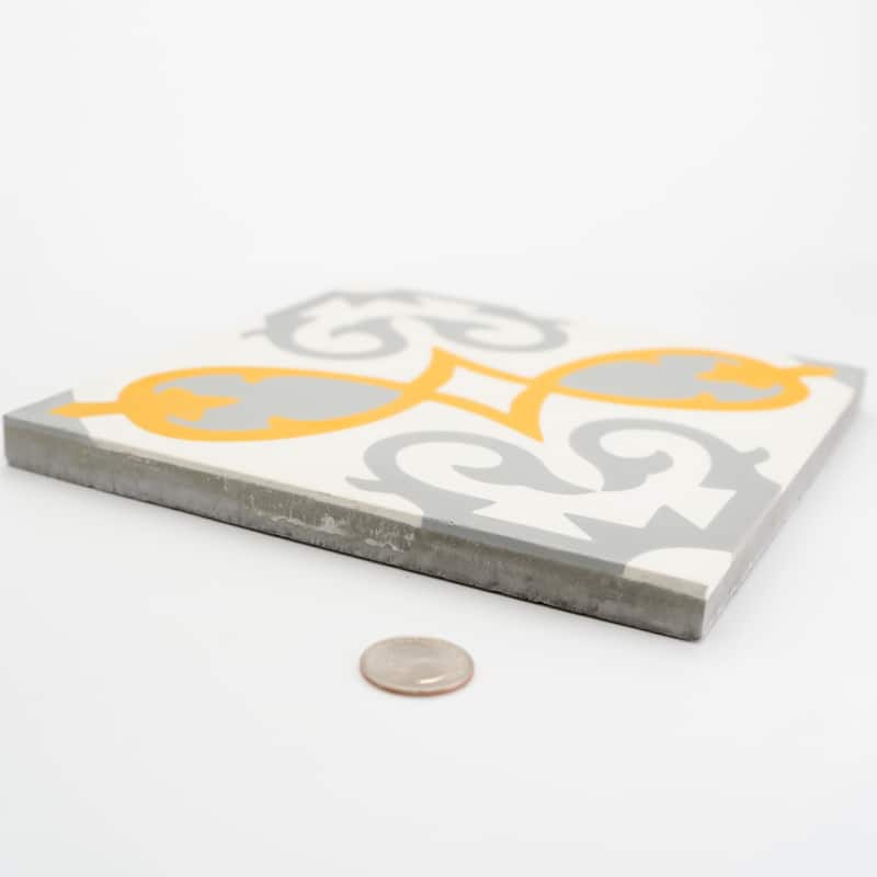 Handmade Agadir in Grey and Yellow Tile (Morocco)