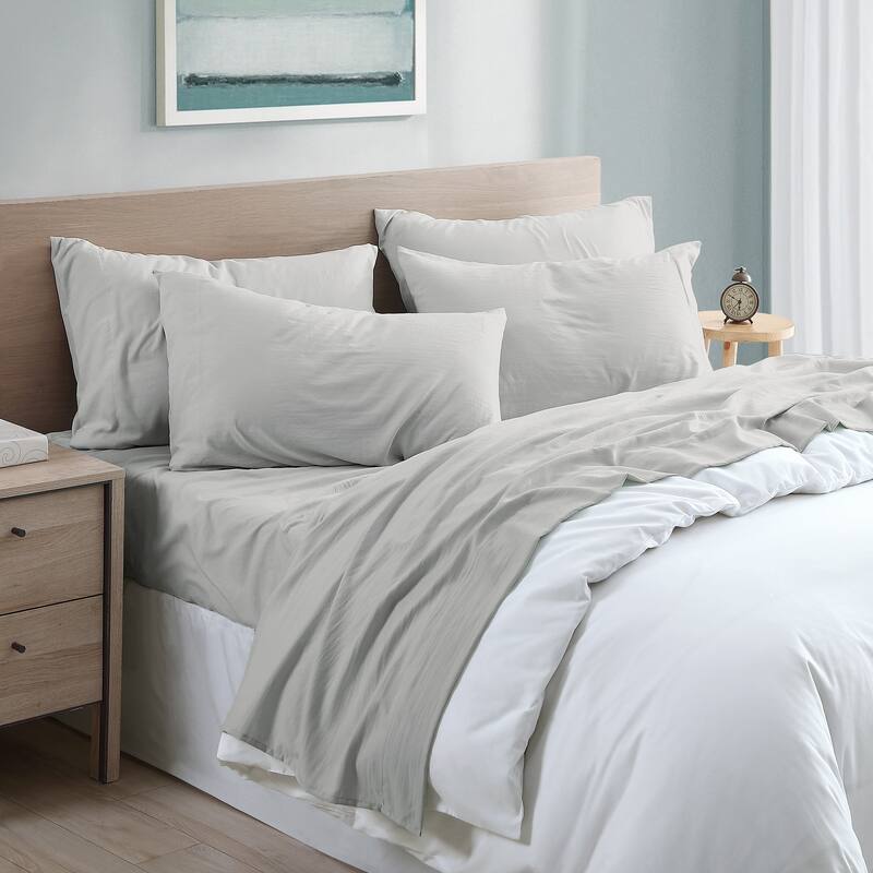 Modern Threads Garment Washed 6-Piece Microfiber Sheet Set