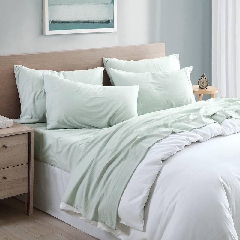Modern Threads Garment Washed 6-Piece Microfiber Sheet Set