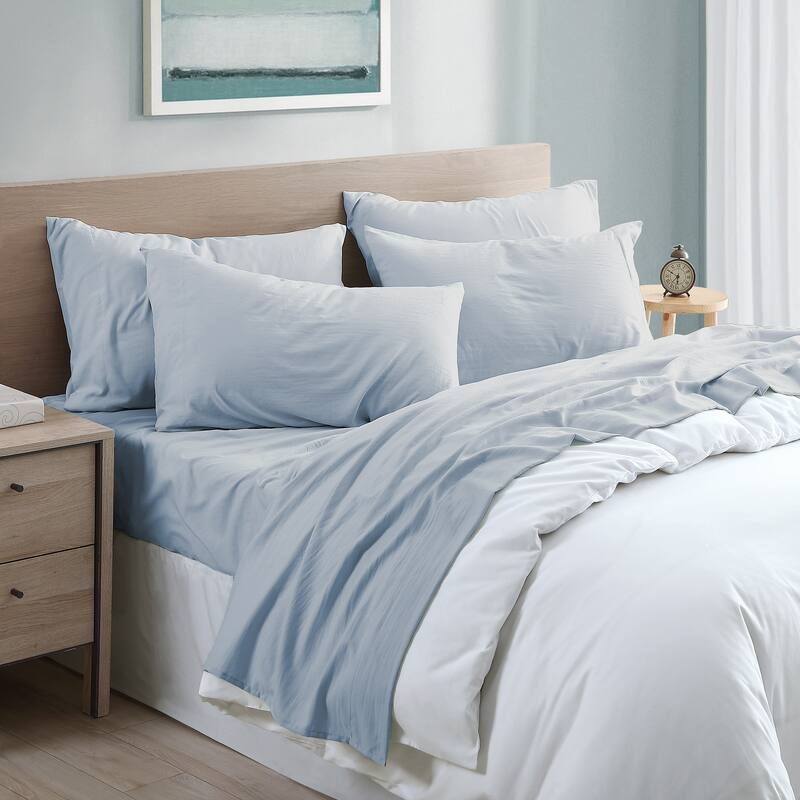 Modern Threads Garment Washed 6-Piece Microfiber Sheet Set