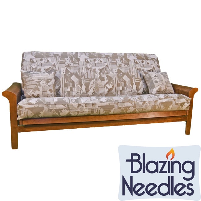 Blazing Needles Blazing Needles Jacquard 3 piece Futon Cover Set Brown Size Full