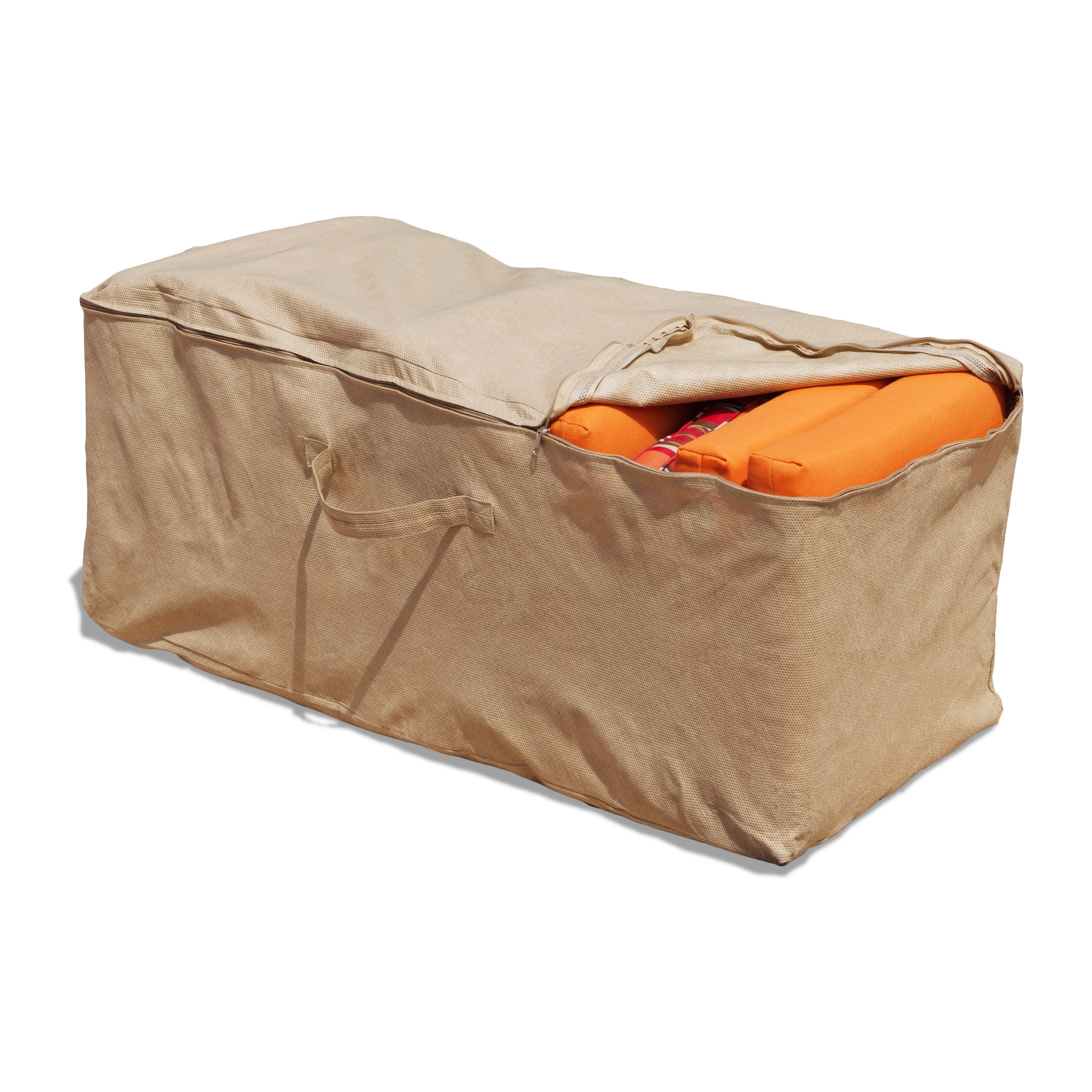 5509 Hentex Outdoor Patio Cushion Storage Bag Waterproof RipStop 48 L16  W22 H Khaki