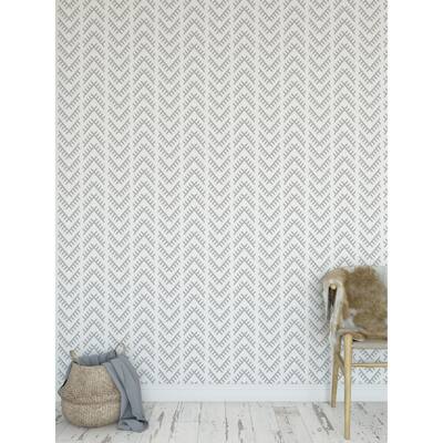 STITCHED ARROWS GREY Peel and Stick Wallpaper By Kavka Designs