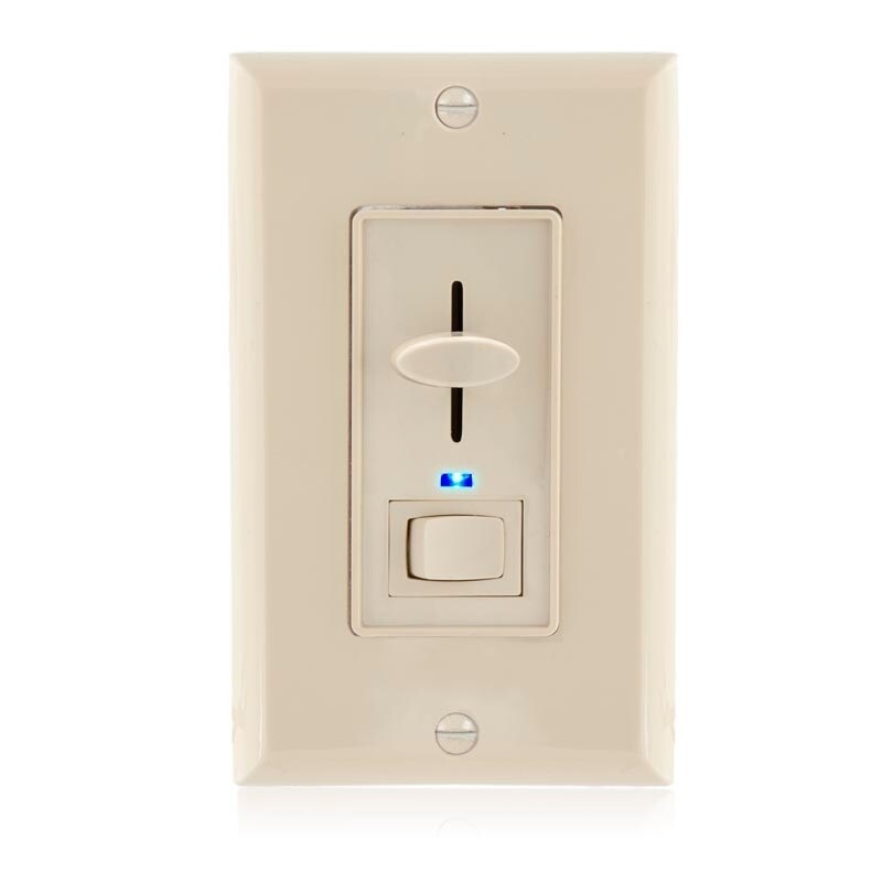 Maxxima 3-Way / Single Pole Dimmer Light Switch 600 Watt Led Compatible Wall Plate Included Almond