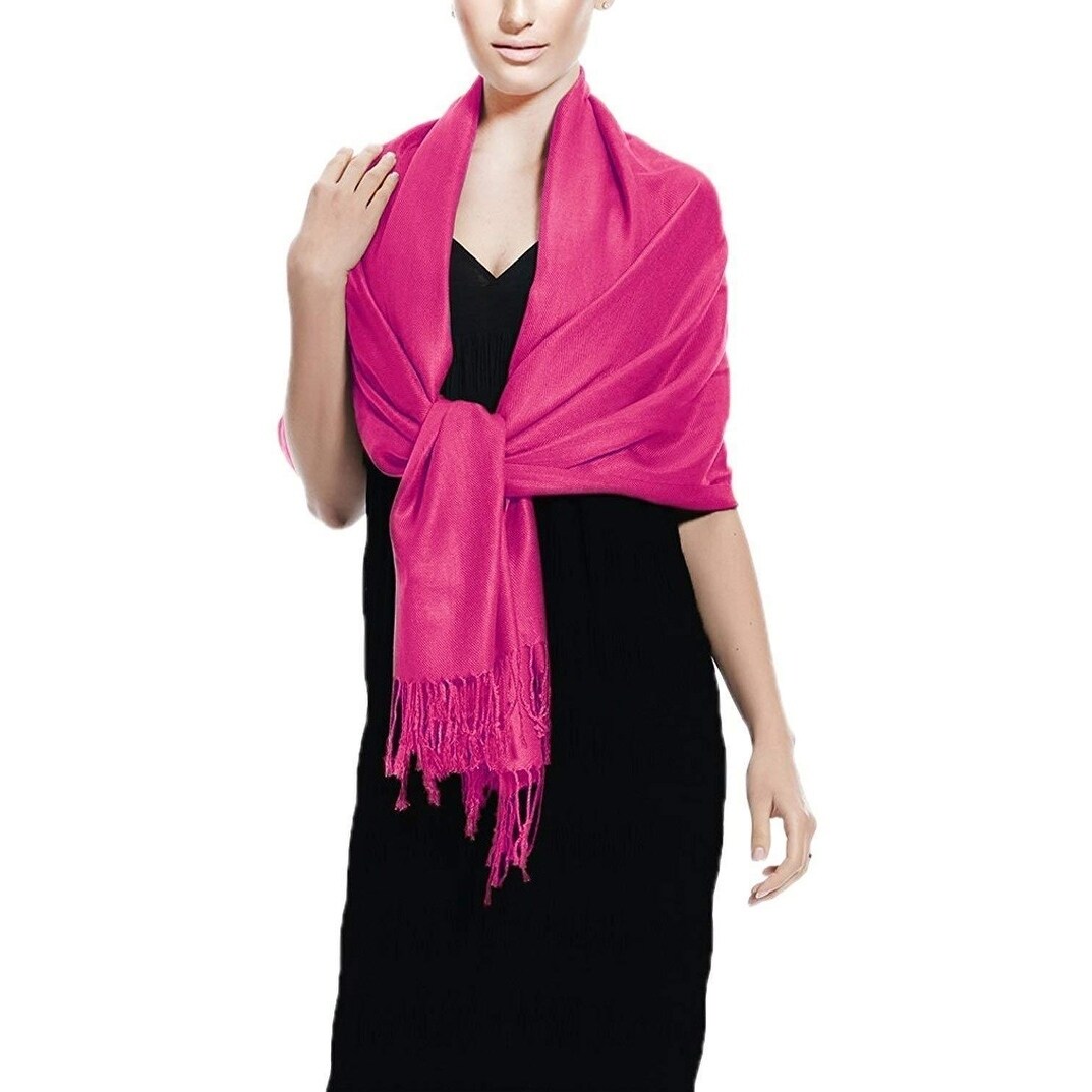 Fuchsia pashmina shawl Clearance