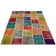 Hand-knotted Color Patchwork Red, Grey Wool Rug - On Sale - Bed Bath ...