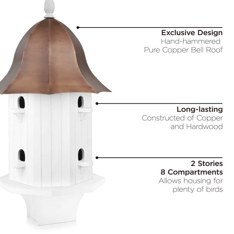 Dovecote Manor Bird House - Pure Copper Roof By Good Directions