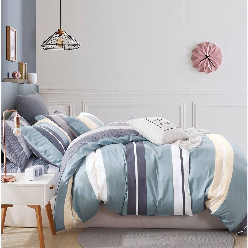Antony 100% Cotton 3 Pieces Duvet Cover Set Queen/Full