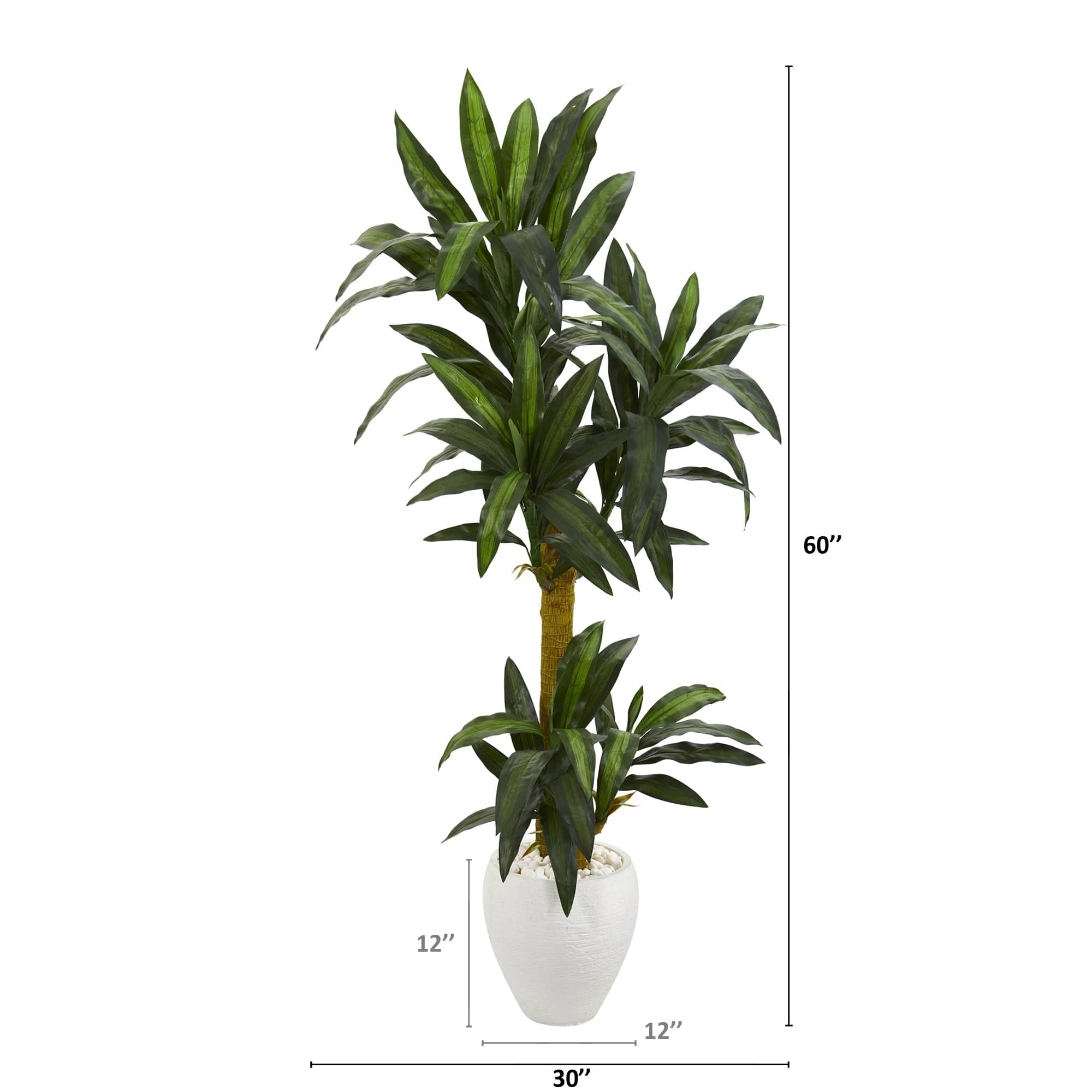 5' Yucca Artificial Plant in White Planter - Bed Bath & Beyond - 30638824