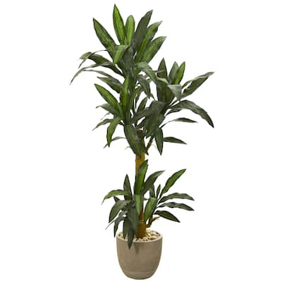 5' Yucca Artificial Plant in Sandstone Planter