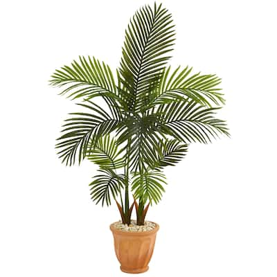 56" Areca Palm Artificial Tree in Terra-Cotta Planter