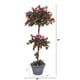 5' Bougainvillea Artificial Topiary Tree In Gray Planter - Bed Bath 