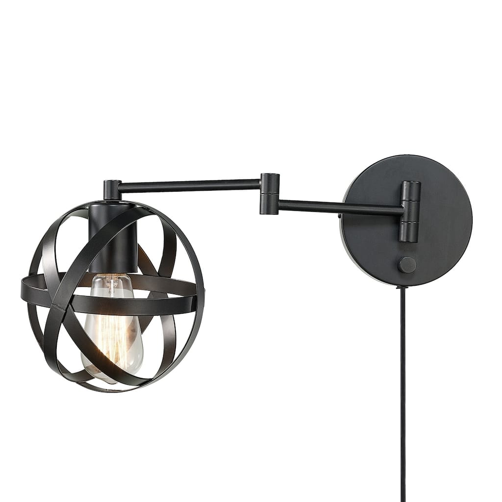 Carbon Loft Omar 1-light Dark Bronze Swing Arm Wall Sconce