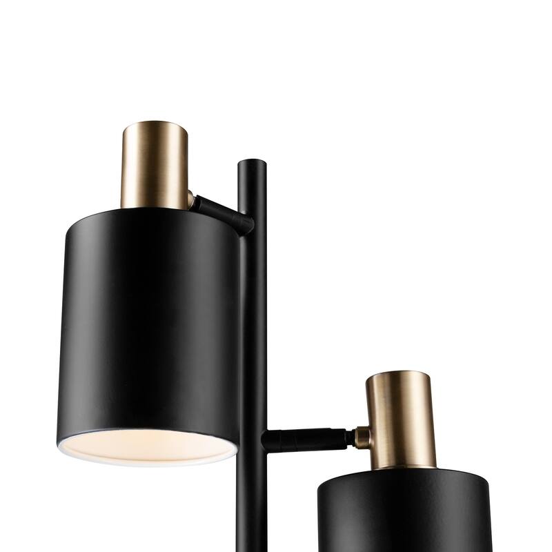 Porch & Den Minnie Matte Black 3-light Track Tree Lamp