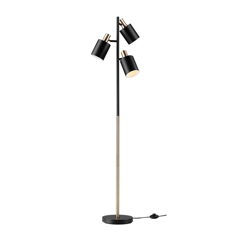 Porch & Den Minnie Matte Black 3-light Track Tree Lamp