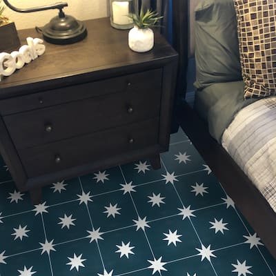 Handmade Venizia in Navy Blue and White Tile (Morocco)