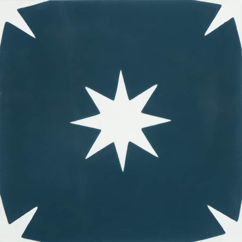 Handmade Venizia in Navy Blue and White Tile (Morocco)