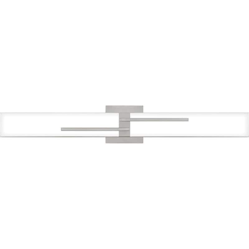 Quoizel Allison Brushed Nickel and Etched White Painted Bath LED Light