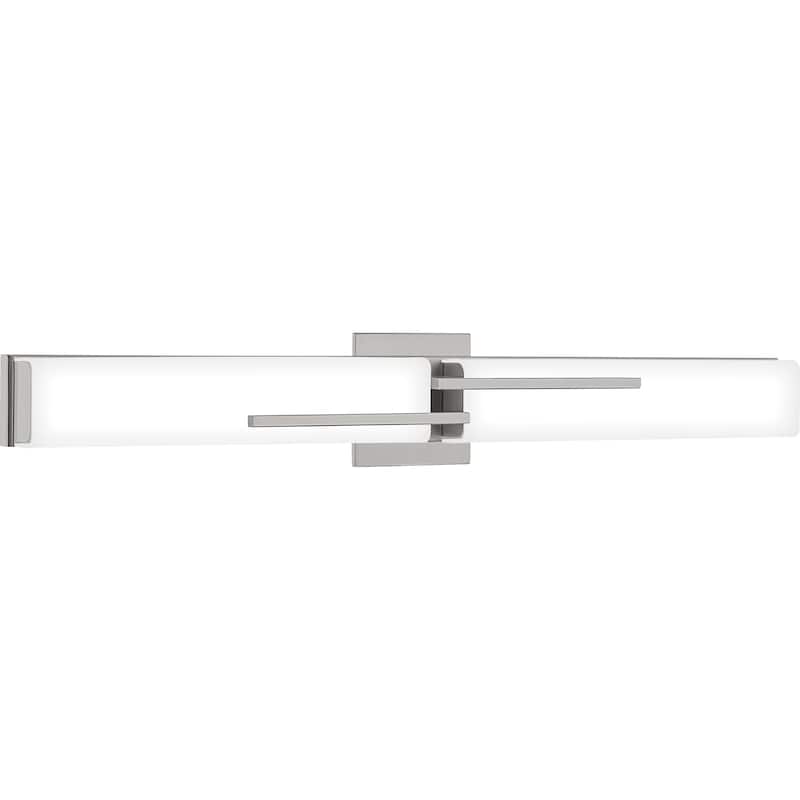 Quoizel Allison Brushed Nickel and Etched White Painted Bath LED Light