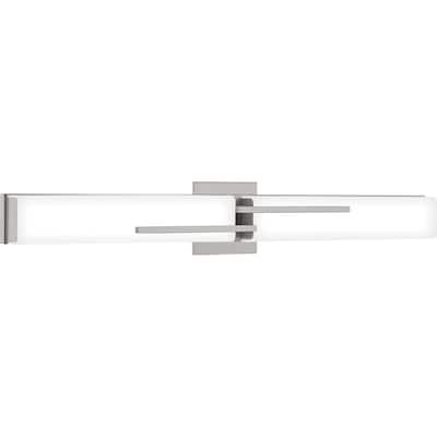 Quoizel Allison Brushed Nickel and Etched White Painted Bath LED Light
