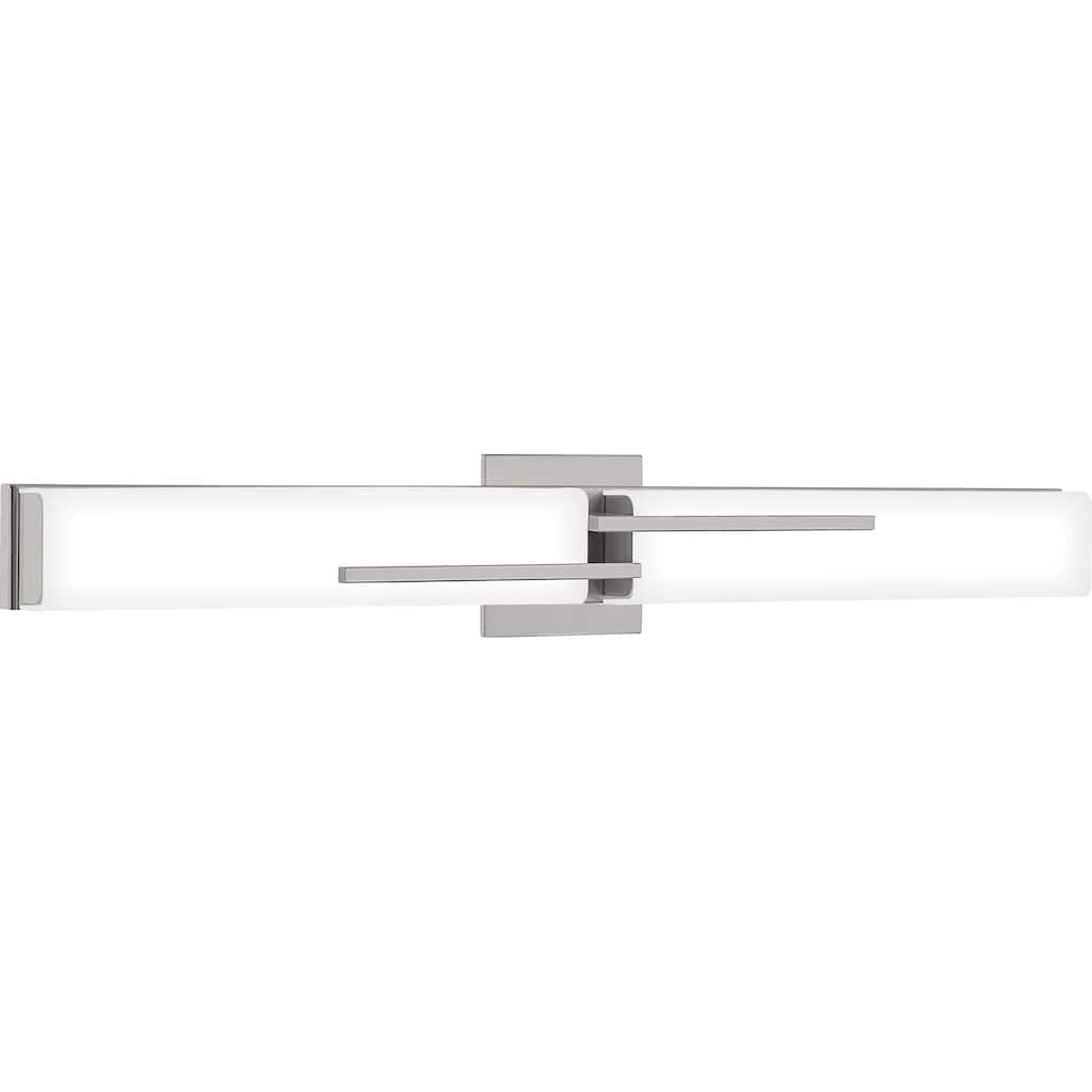 Quoizel Allison Brushed Nickel and Etched White Painted Bath LED Light