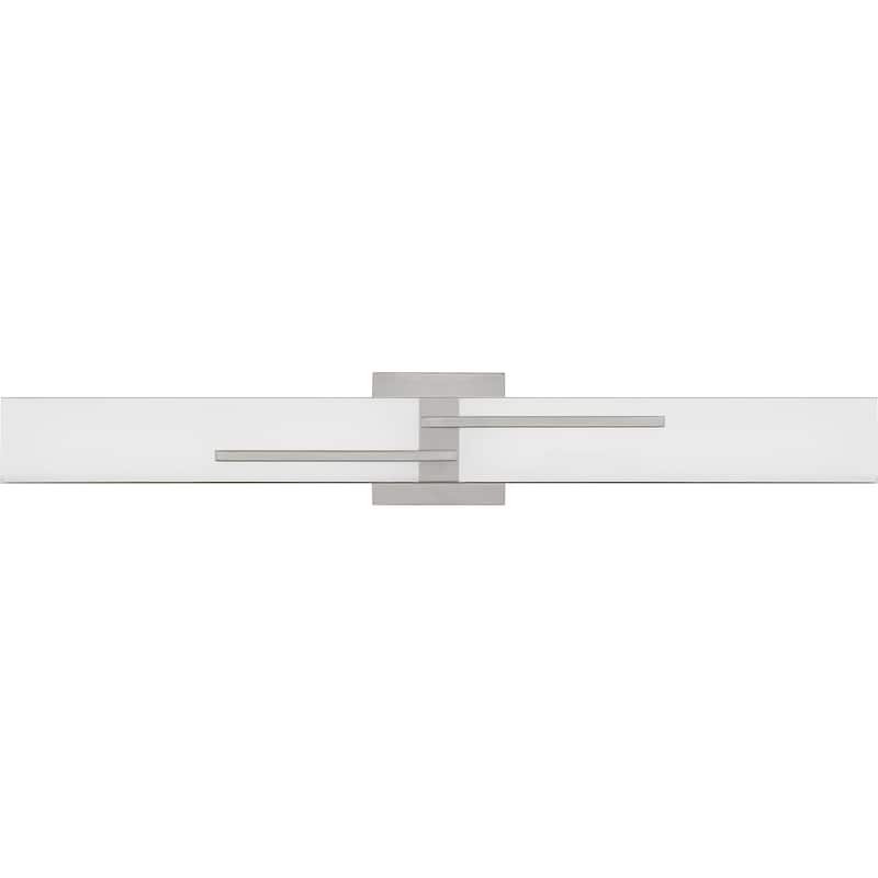 Quoizel Allison Brushed Nickel and Etched White Painted Bath LED Light