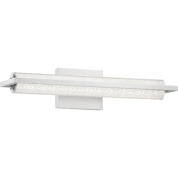slide 2 of 6, Quoizel Rosalie Brushed Aluminum 14W Bath LED Light