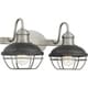 preview thumbnail 1 of 5, Carbon Loft Chadha Antique Polished Nickel 2-light Bath Light