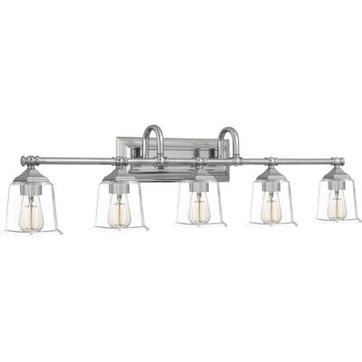 Copper Grove Soctra 5-light Silvertone Bath Light