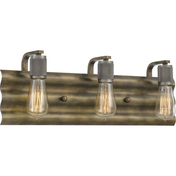 slide 1 of 7, Quoizel Spinnaker Statuary Bronze 3-light Bath Light
