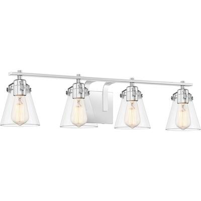 Quoizel Sabine Polished Chrome and Clear 4-light Bath Light