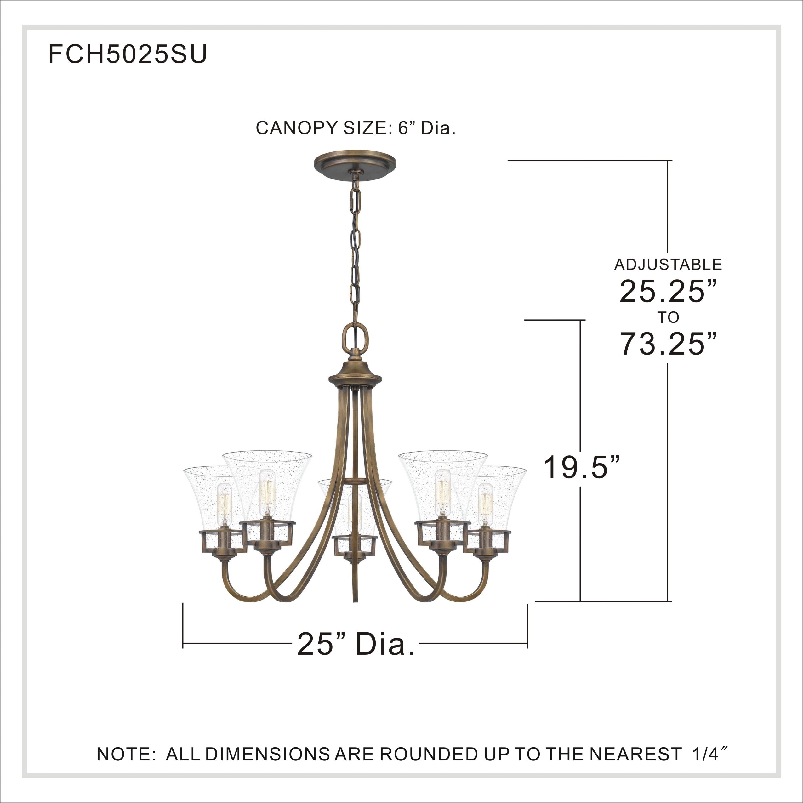 Quoizel Fairchild Statuary Bronze And Clear Seedy 5 Light Quoizel Fairchild Statuary Bronze