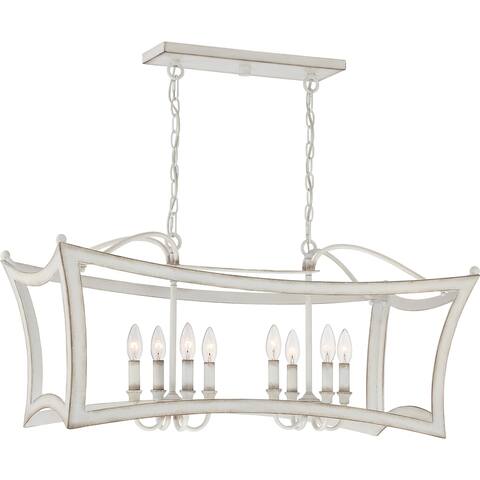 Quoizel Summerford Antique White 8-light Island Chandelier