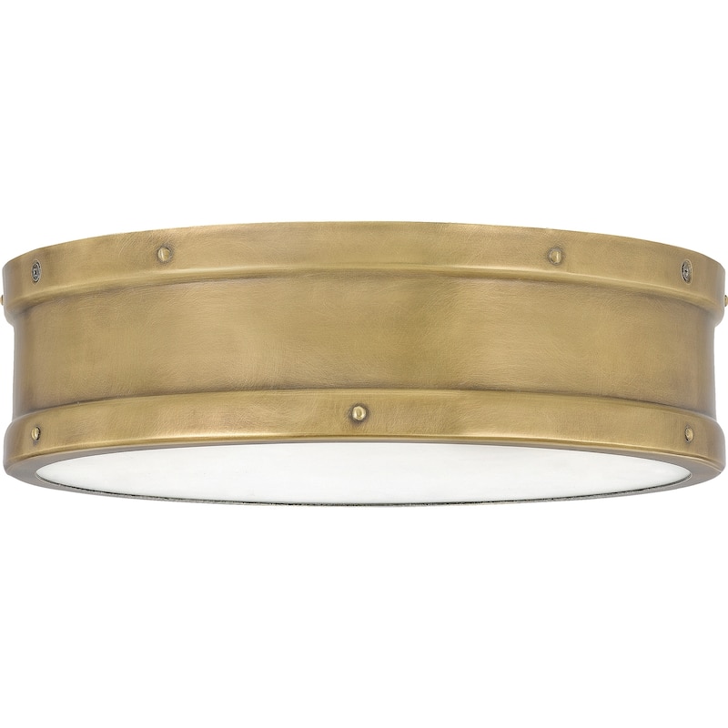Carbon Loft Tiwari Etched Diffuser LED Flush Mount - Weathered Brass
