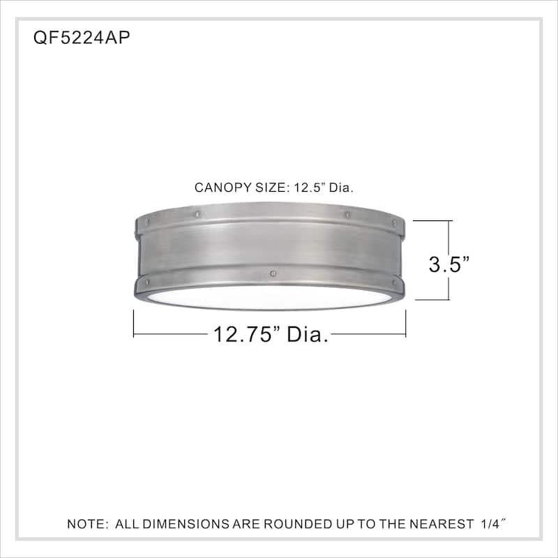 Carbon Loft Tiwari Etched Diffuser LED Flush Mount
