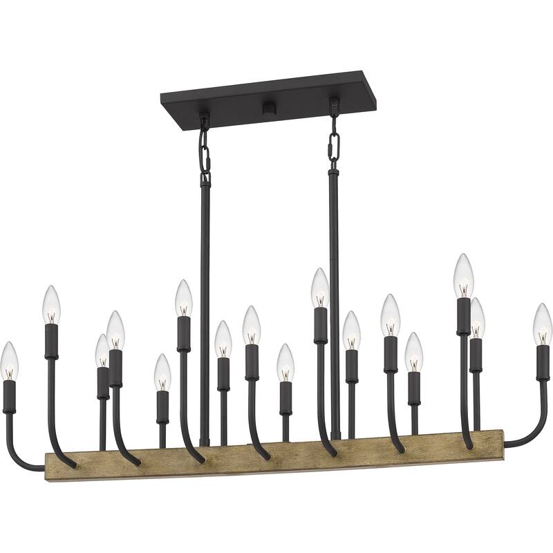 Quoizel Coda Matte Black 16-light Island Chandelier