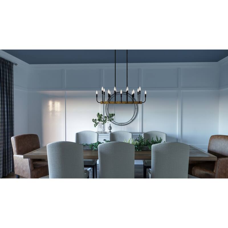 Quoizel Coda Matte Black 16-light Island Chandelier