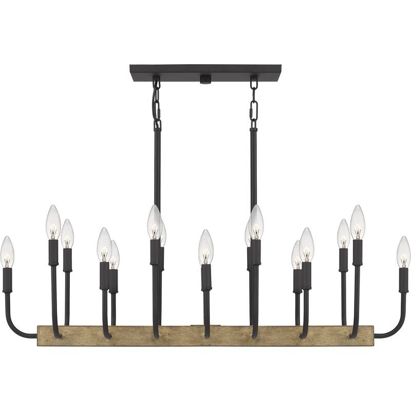 Quoizel Coda Matte Black 16-light Island Chandelier