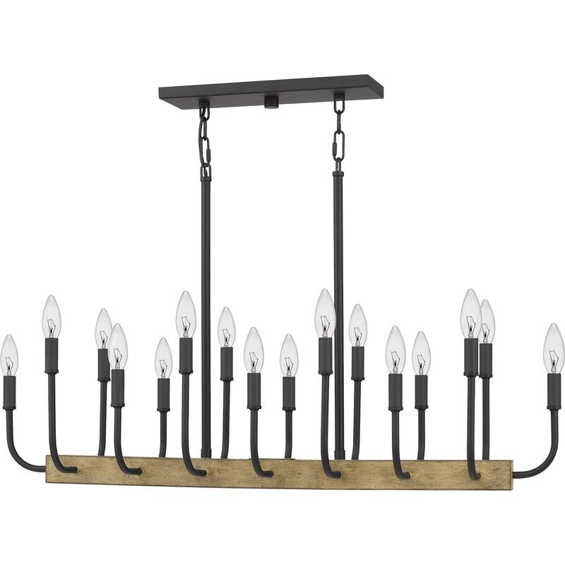 Quoizel Coda Matte Black 16-light Island Chandelier