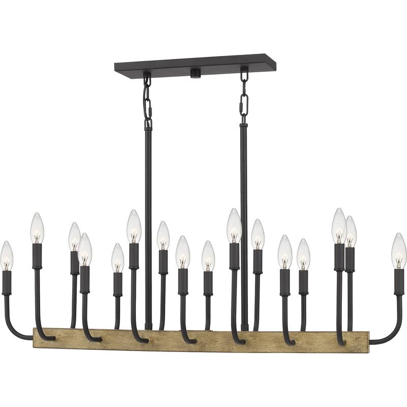 Quoizel Coda Matte Black 16-light Island Chandelier