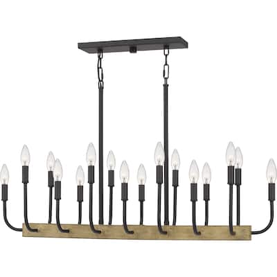 Quoizel Coda Matte Black 16-light Island Chandelier