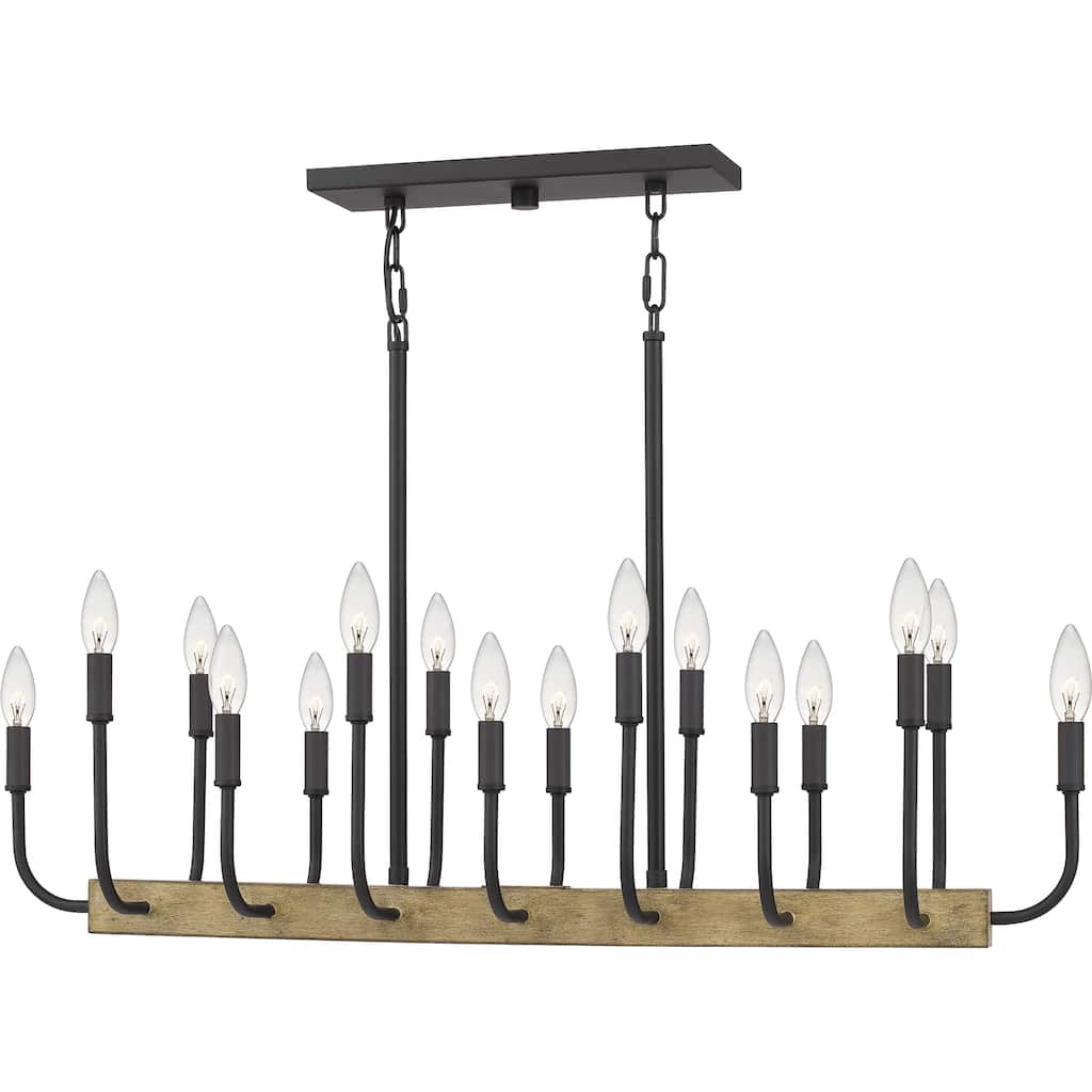 Quoizel Coda Matte Black 16-light Island Chandelier