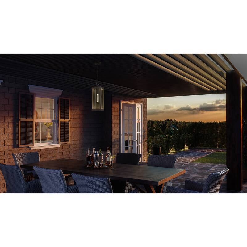 Okaba Clear Beveled Outdoor Hanging Light by Havenside Home