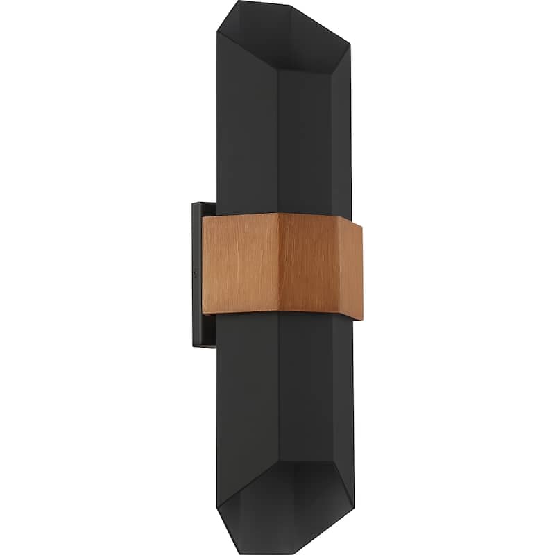 Carson Carrington Kanared Large Matte Black LED Outdoor Wall Lantern