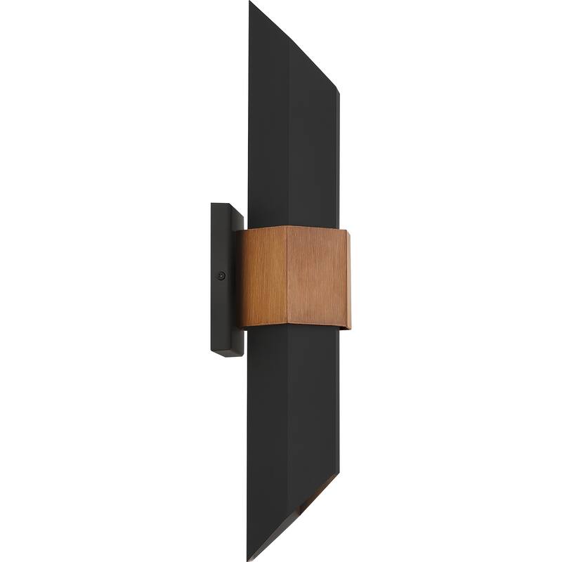 Carson Carrington Kanared Large Matte Black LED Outdoor Wall Lantern