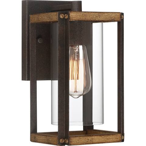 Quoizel Marion Rustic Black Small 1-light Outdoor Wall Lantern